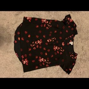 Target scoop neck flower print top
